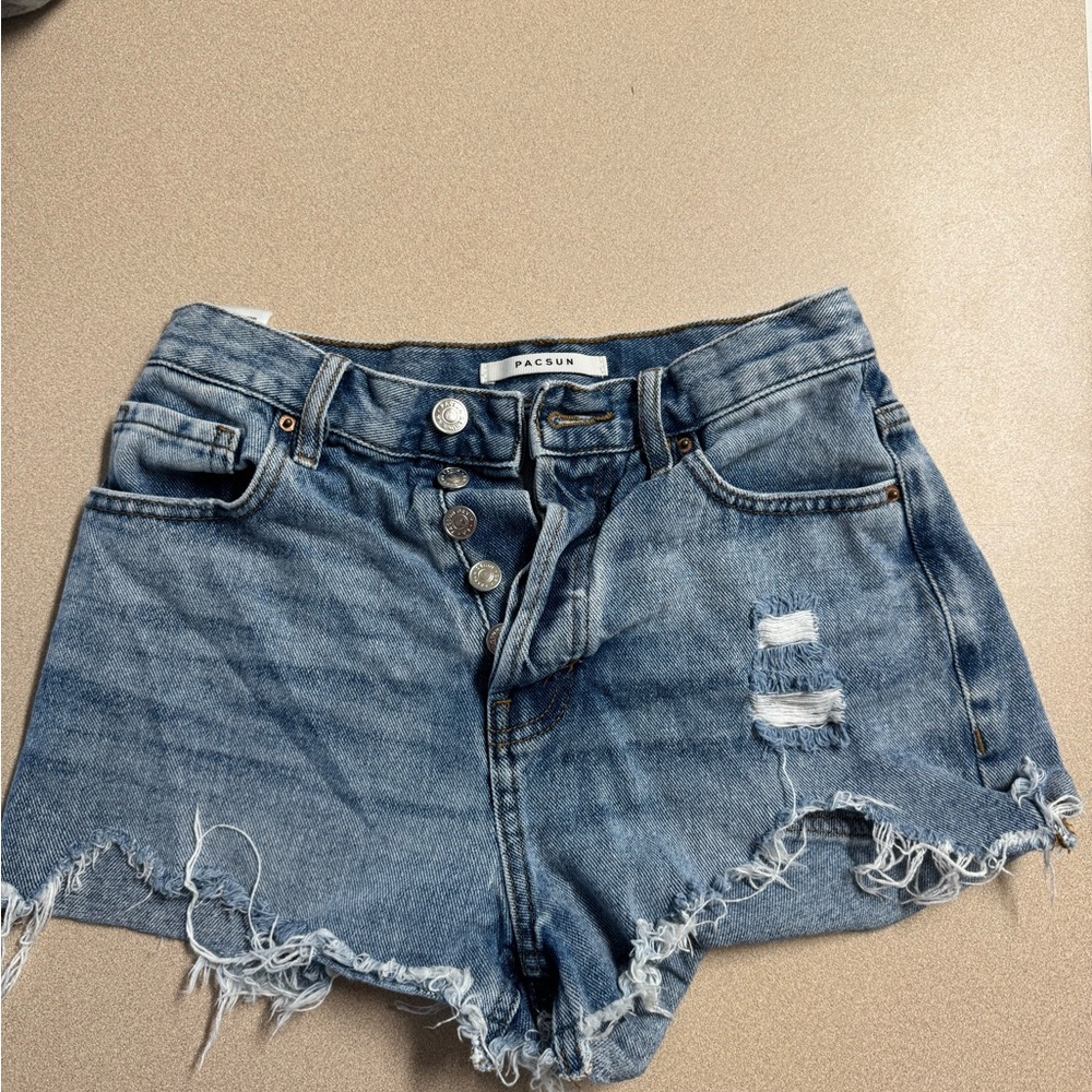 PacSun Distressed Blue Jean Shorts